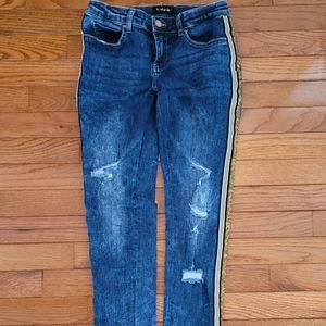 Kidpik Girls Jeans Size 12 with metallic trim